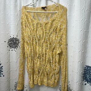 American Eagle Outfitters Yellow Knit Women's Sweater